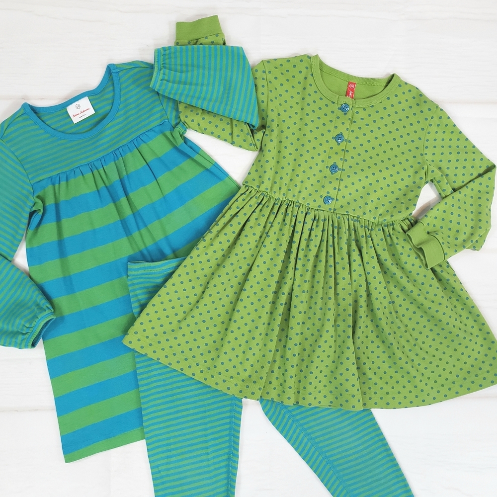 Hanna Andersson Dresses Pants Set 110 Green Blue